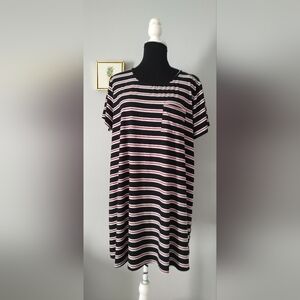 Vive Sportwar  Dress Striped Dress Plaid Multi Color Size 3X Super Soft Spandex